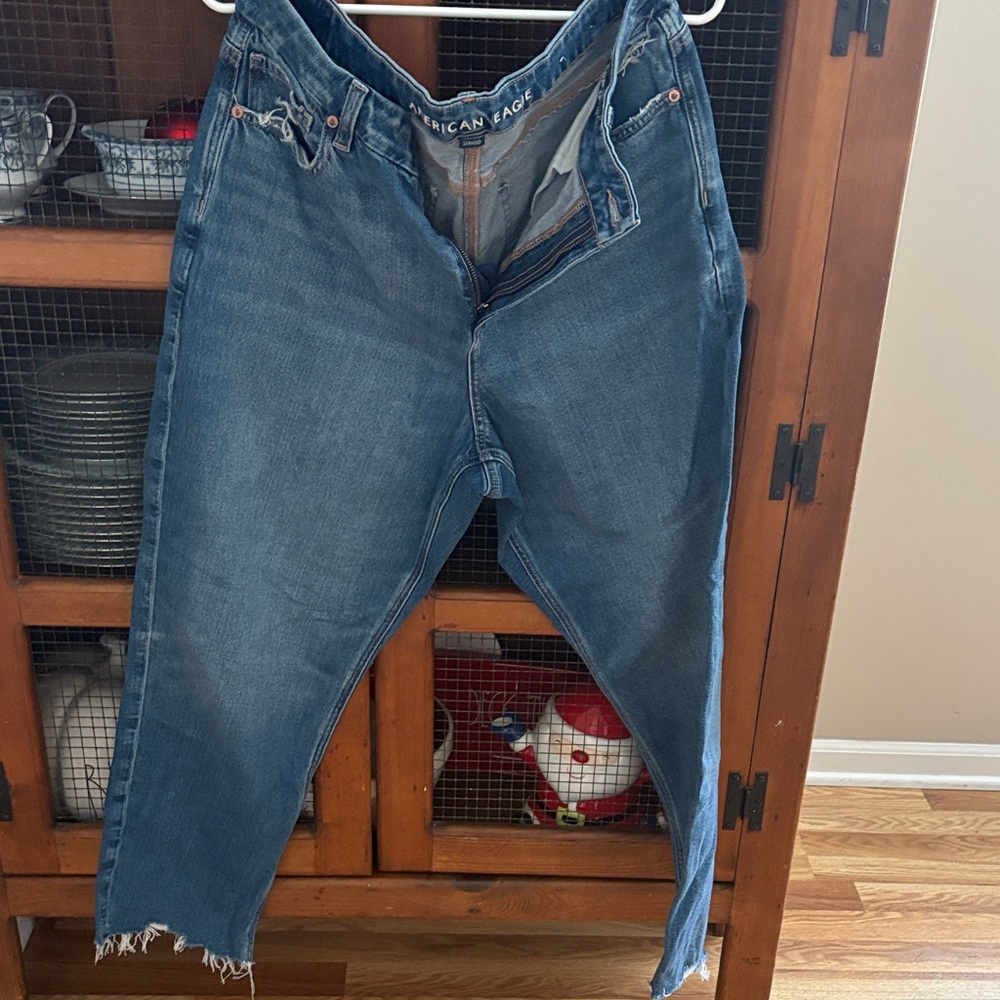 American Eagle Outfitters Women's Strigid Mom Jeans Curvy